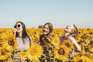 Three best friends soaking in the sun with the best SPF, zinc oxide, and colorful sunscreen!